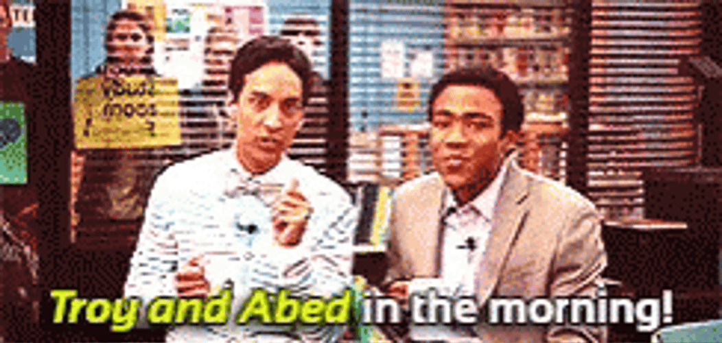Community Troy And Abed Morning GIF