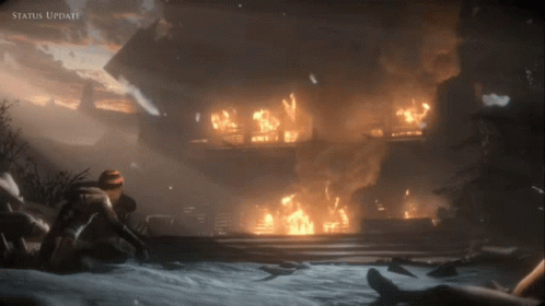 Community Until Dawn Lodge Fire GIF