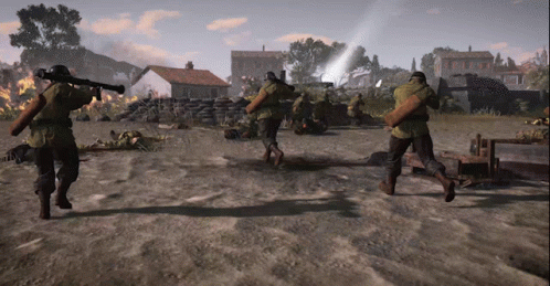 Company Of Heroes 2 Soldiers Ducking GIF