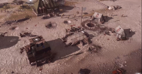 Company Of Heroes 2 Tent Assembling GIF