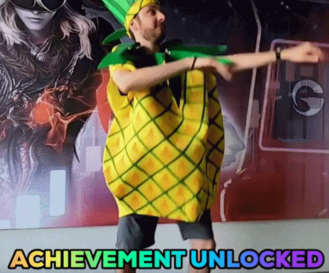 Completed Guy In Pineapple Costume GIF