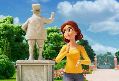 Completed Merge Mansion Maddie Dusting Off Hands GIF