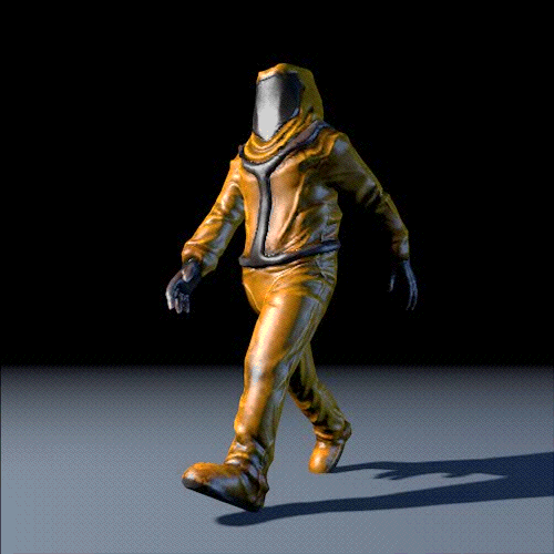 Computer Animation Of Hazmat Suit GIF