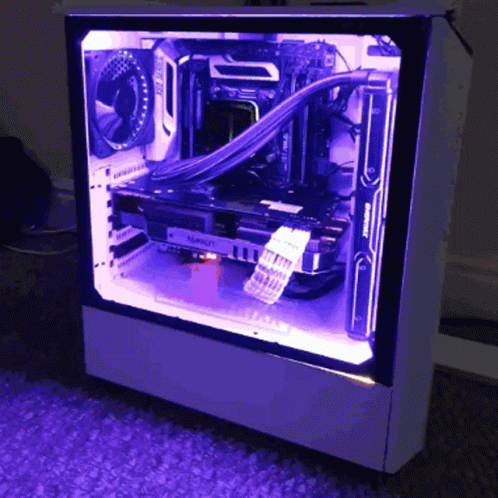 Computer Case With Purple Light Inside