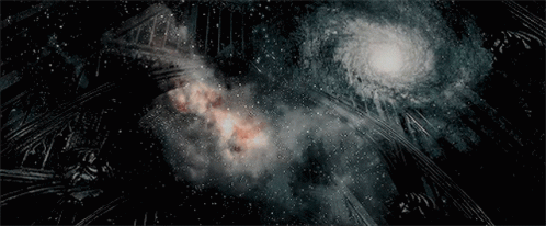 Computer Generated Galaxy With Black Background GIF