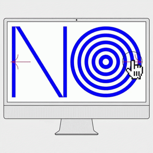 Computer Monitor Blue Screen Hand Pointing at 1117