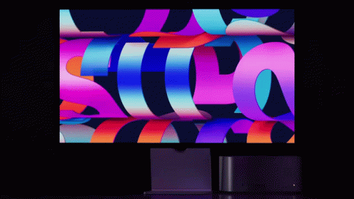 Computer Monitor Displaying Colorful Image With Letter S