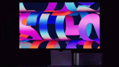 Computer Monitor Displaying Colorful Letter S