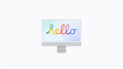 Computer Monitor Saying Hello