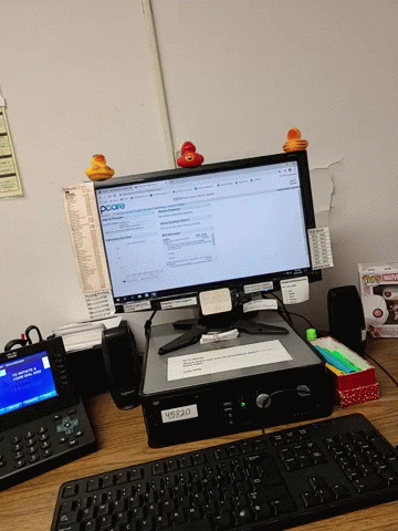 Computer Monitor With USC Sticker