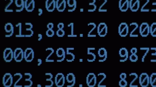 Computer Screen Displaying Numbers