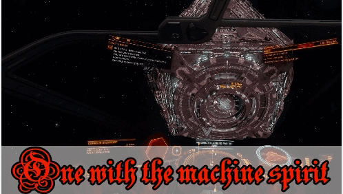 Computer Screen Saying One With The Machine Spirit GIF