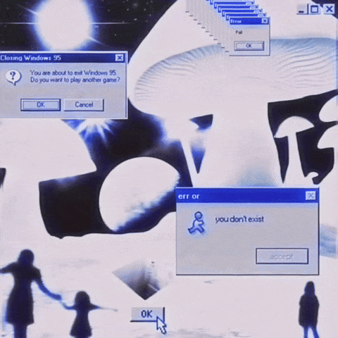 Computer Screen Saying You Don't Exist