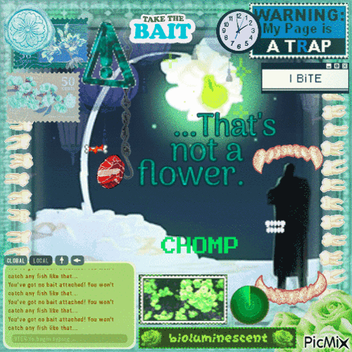 Computer Screen Says That's Not a Flower Chomp