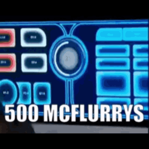 Computer Screen Showing 500 McFlurry