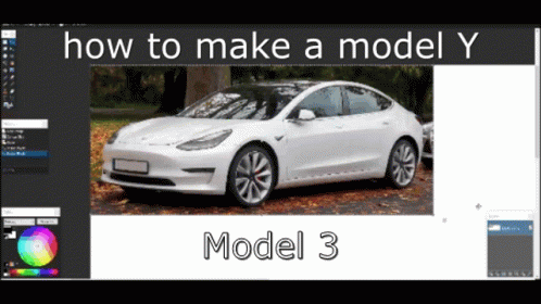 Computer Screen Showing Model 3 Car
