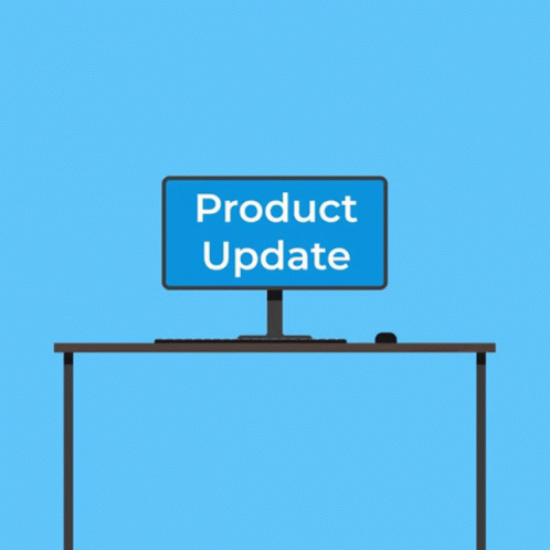 Computer Screen Showing Product Update