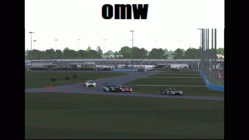 Computer Screen Showing Race Track Omw