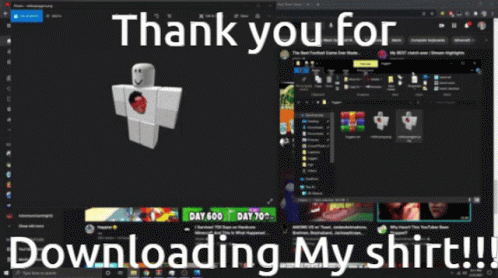 Computer Screen Thank You For Downloading My Shirt