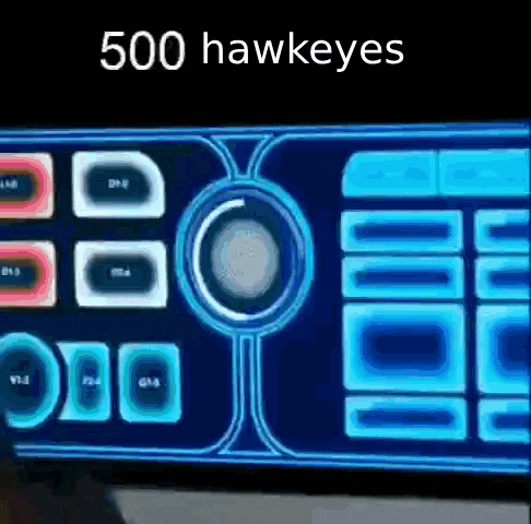 Computer Screen With 500 Hawkeyes