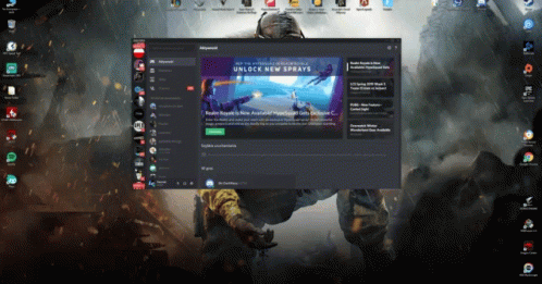 Computer Screen With Discord Window