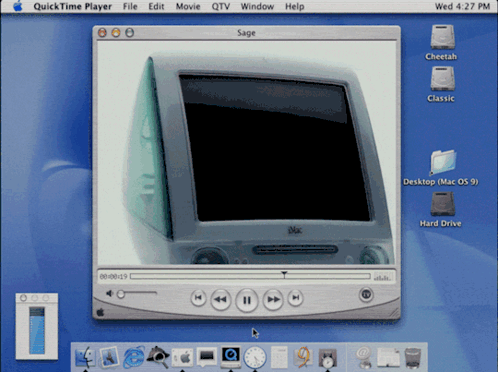 Computer Screen With QuickTime Player