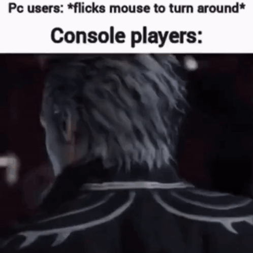 Computer User Flicking Mouse to Turn Around