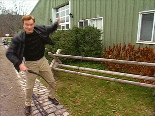 Conan O'brien Crack The Whip Outside GIF