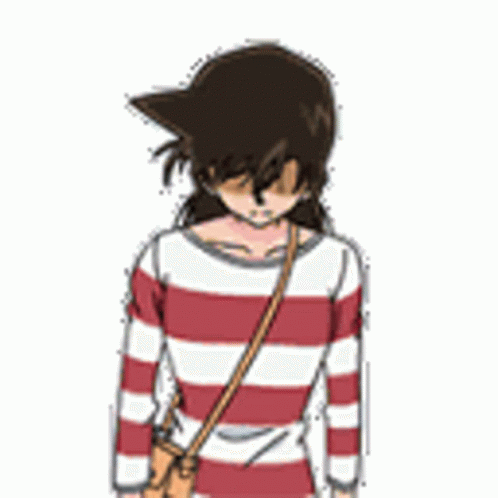 Conan Ran Mouri Being Really Angry GIF