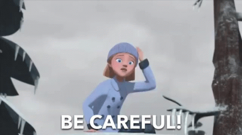 Concerned Kid Says Be Careful GIF