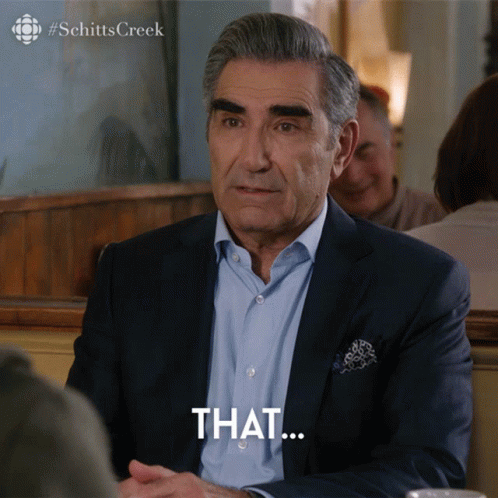 Concerned Schitt's Creek Eugene Levy GIF