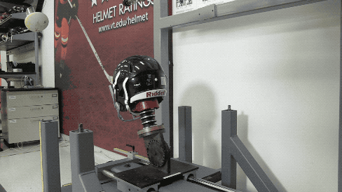 Concussion Hockey Helmet Test GIF