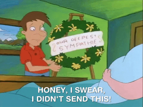 Condolence Flowers Fail Birthing GIF