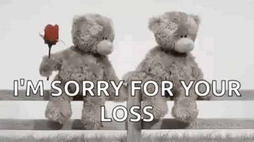 Condolences Teddy Bears Rose GIF