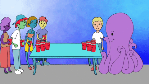 Confetti Beer Pong Animation GIF