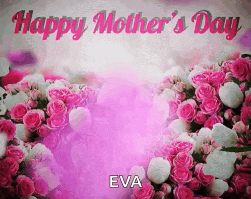 Confetti Roses Animation Happy Mother Day GIF