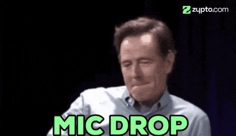 Confident Mic Drop Crypto Gif GIF