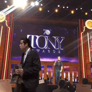 Confused Actor John Travolta Tony Awards GIF
