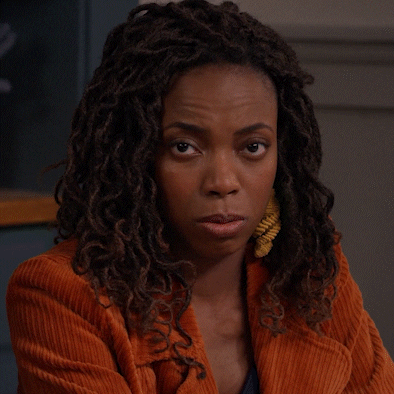 Confused Black Lady Slow Blink GIF