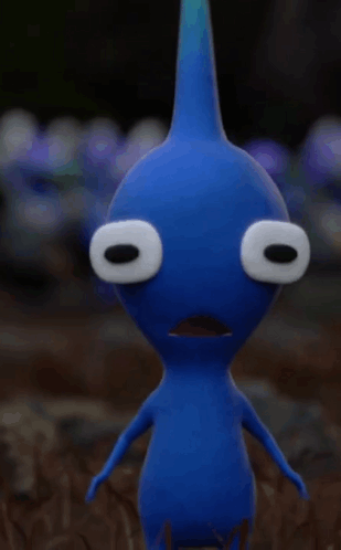 Confused Blue Pikmin GIF