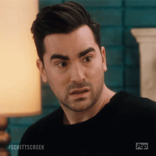 Confused David Rose Startled Reaction Schitts Creek GIF