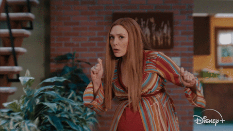 Confused Elizabeth Olsen Investigates GIF