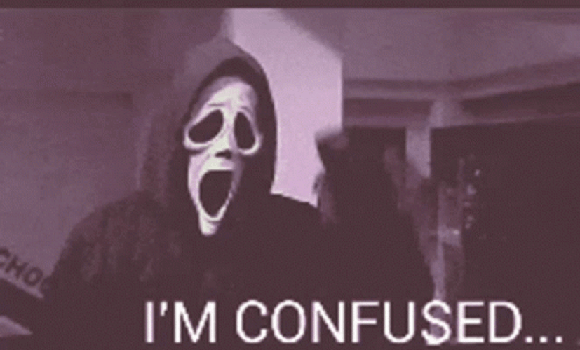 Confused Halloween Ghost Face GIF