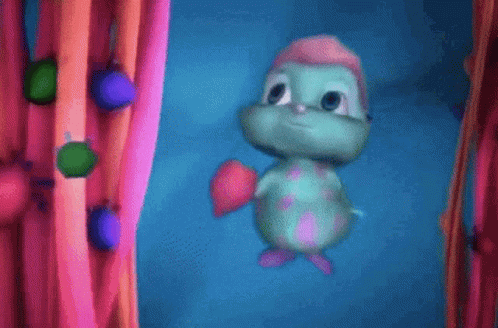 Confused Little Creature Bibble Floating Around GIF