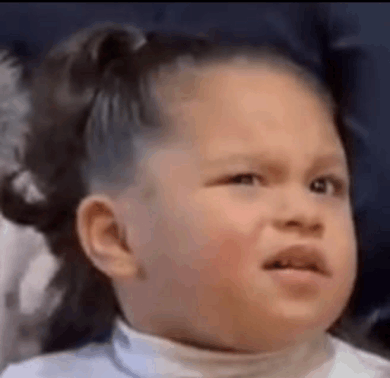 Confused Look Baby With Pigtails GIF