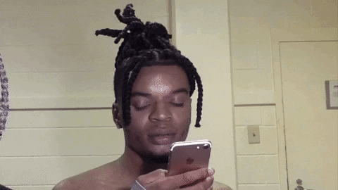 Confused Man Received Text Message Reaction GIF