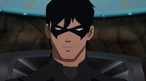 Confused Nightwing Dick Grayson Young Justice GIF