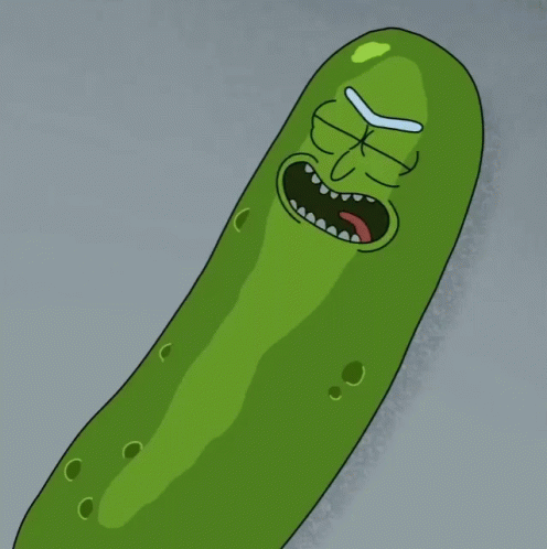 Confused Pickle Rick Reaction GIF