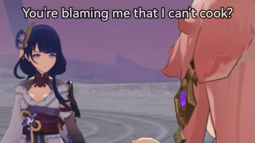 Confused Raiden Shogun Blamed For Cooking GIF