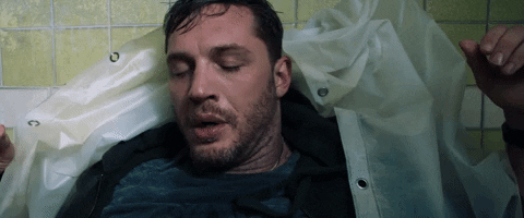 Confused Tom Hardy Waking Up GIF